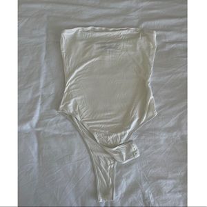 White Strapless Bodysuit